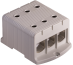 Tapping Terminal Al/Cu UK240/3A, 1P (6holes) 35-240mm² 760/850A 1000VAC/ 1500VDC, Hex8 26N 35..120mm² ^40Nm 150..240mm², panel mount, grey