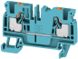 Feed-through Terminal A2C 4 BL, 4mm² 32A 800V, push-in clamp, blue