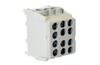 Main Terminal Block Al/Cu HLAK 25-1/4 M2, 2x 25/16mm²/ 4x 16/10mm², 130/100A 1000VAC/DC, 2.5/2Nm, TS35, grey