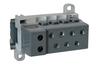 Distribution Block Al/Cu PVBS 250-7, 95mm²/ 7x 50mm², 250A 1000VAC/DC, incl. markers, TS35, mounting plate, grey