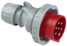 Industrial Plug, 7P 16A 415VAC, IP67, MaxPro, red