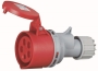 Mobile Industrial Socket, 3P+N+E 32A 415VAC, IP44, MaxPro, red