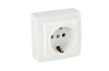 SM Socket Themis, 2P+E Schuko, 16A 250VAC, white