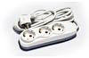 Multi-Outlet Extension Quattro, 3x 2P+E Schuko 3600W 16A 250VAC, 2m cable 3x 1.5mm², white