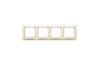 Frame Valena, 4gang, horiz. mount, beige