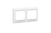 Frame Valena, 2gang, horiz. mount, white