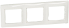 Frame Valena, 3gang, horiz. mount, white