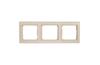 Frame Valena, 3gang, horiz. mount, white
