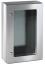 Enclosure ECOR, 800Wx1000Hx300D, transparent door, mounting plate, 2locks w. ø3mm double bar key, ss AISI304L, IP66, NEMA12