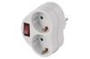 Multi-Socket Plug, switch, 2x 2P+E Schuko 16A 250V, 3680W, white, Emos