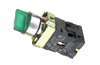 Selector Switch XB2, LED 240VAC, ø22.5mm, 1-2, 1NO ^1NC 10A 250VAC, green long handle, IP40