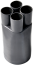 Cable Breakout HLB 430, 4cores, 75/26mm, L175mm, thick-wall, hot melt adhesive, crosslinked polyolefin -55..125°C/ +130°C, UV resistant, black
